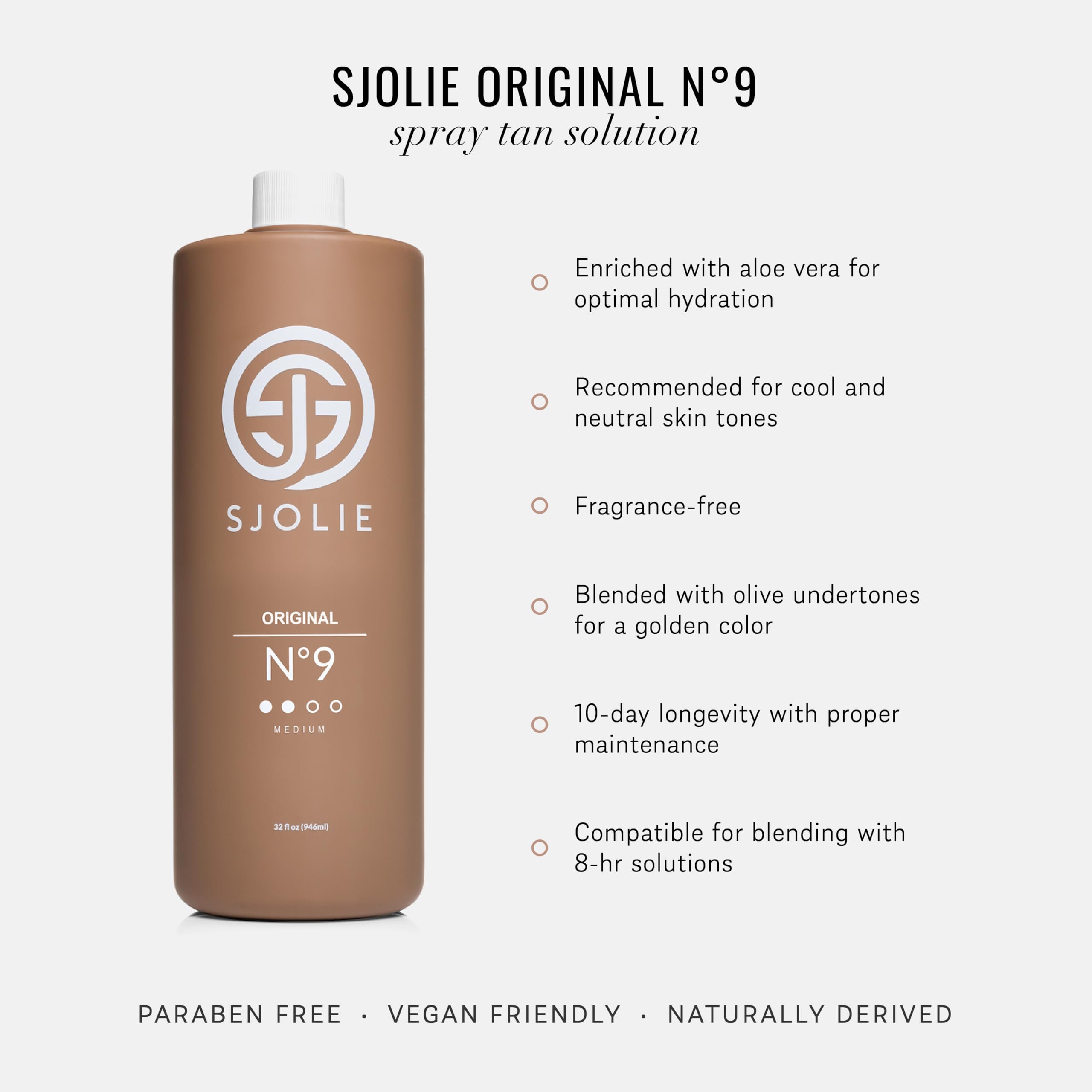 SJOLIE SUNLESS spray action misting even coverage for quick application