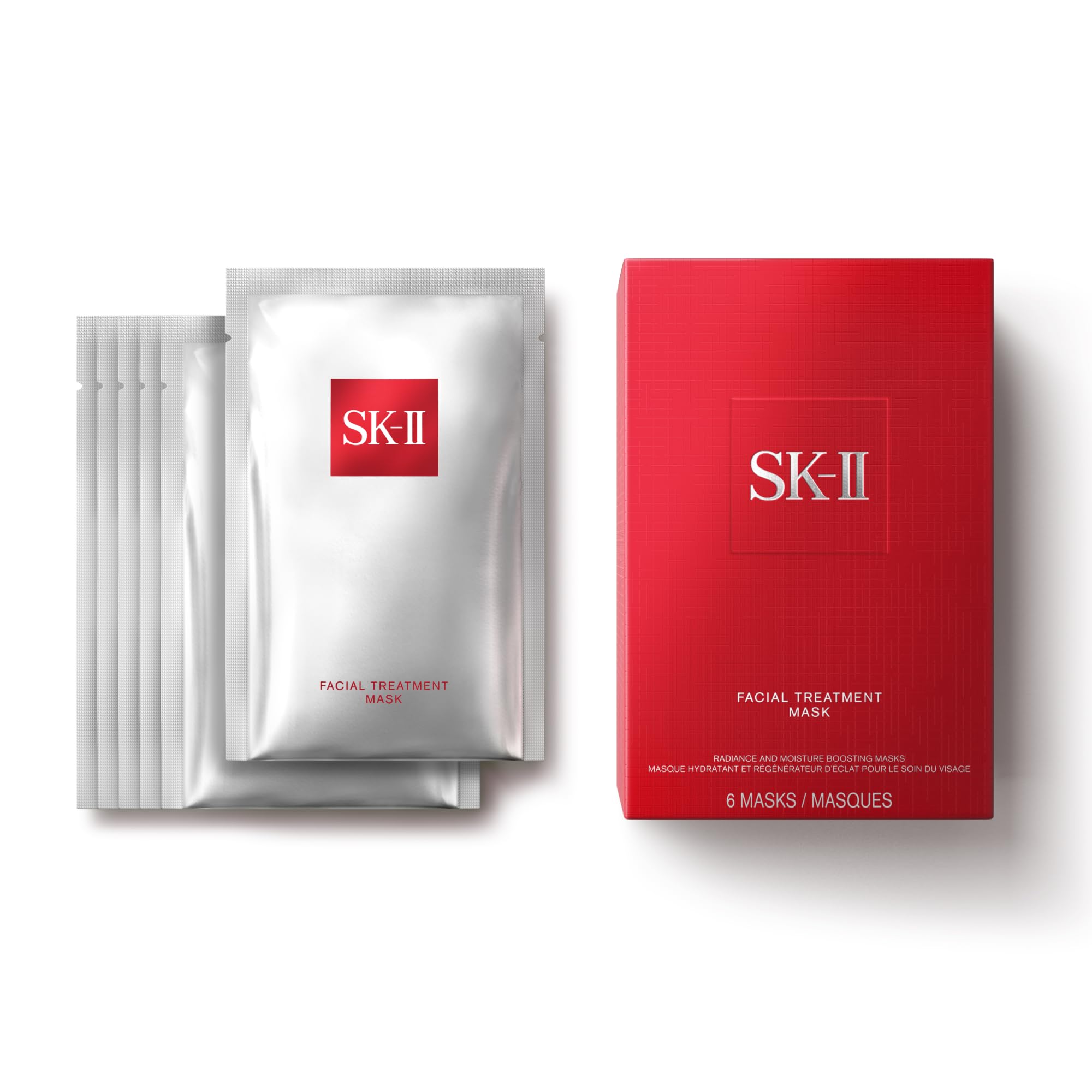 SK-II front packaging showing six-count box and product benefits