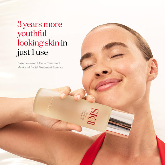 SK-II Facial Treatment Essence bottle close-up highlighting texture and purity
