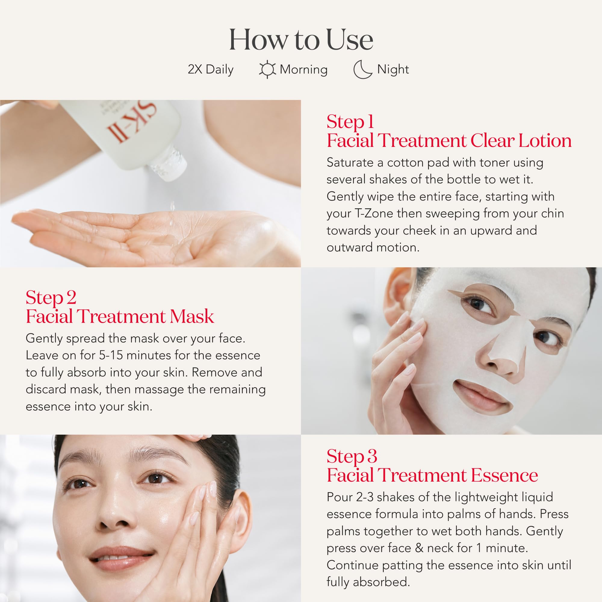 SK-II products held in hand showing travel-size scale and easy-to-pack benefit