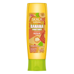 SKALA banana conditioner front bottle showing size and label benefit
