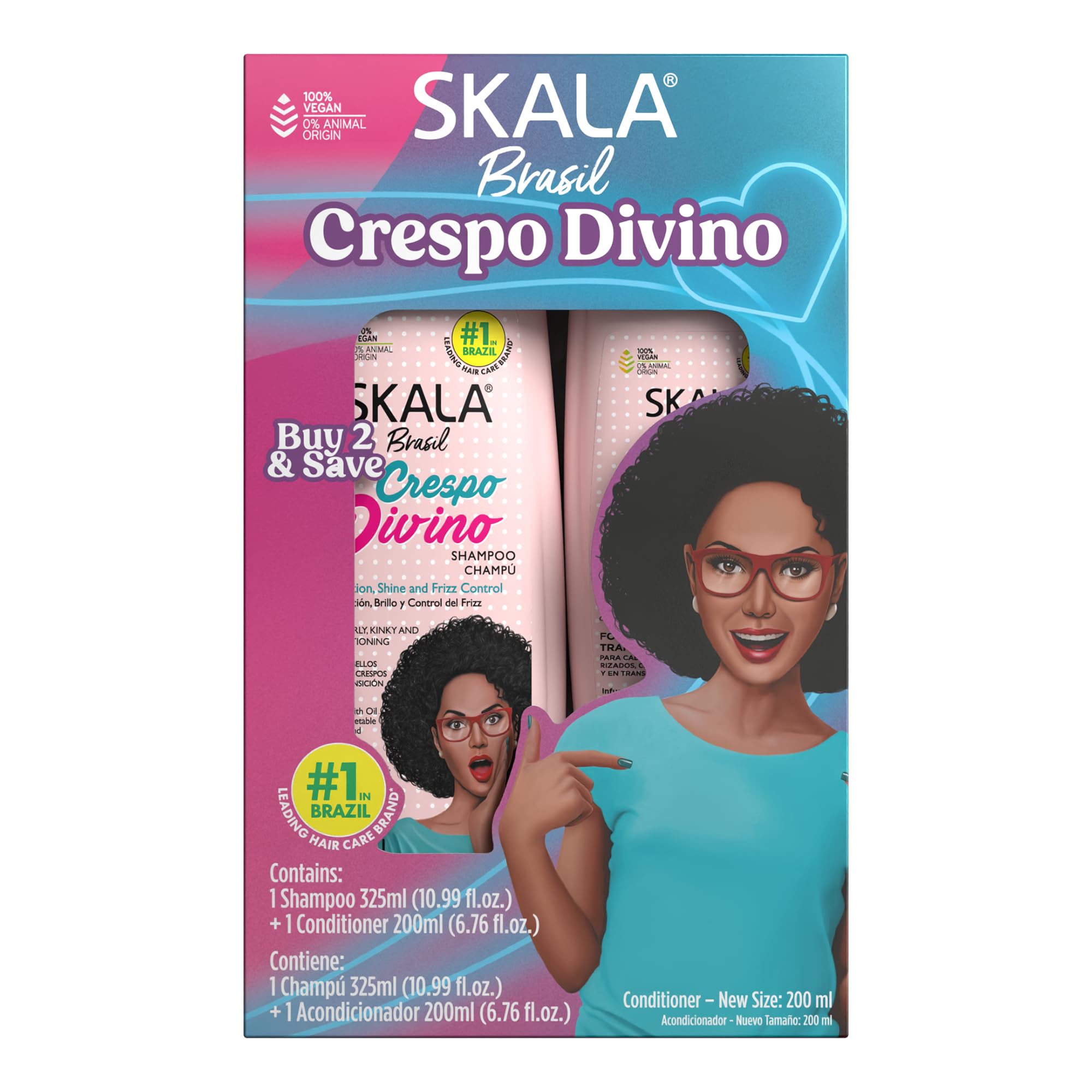 SKALA Crespo Divino front packaging showing both 10.9 fl oz bottles and benefits