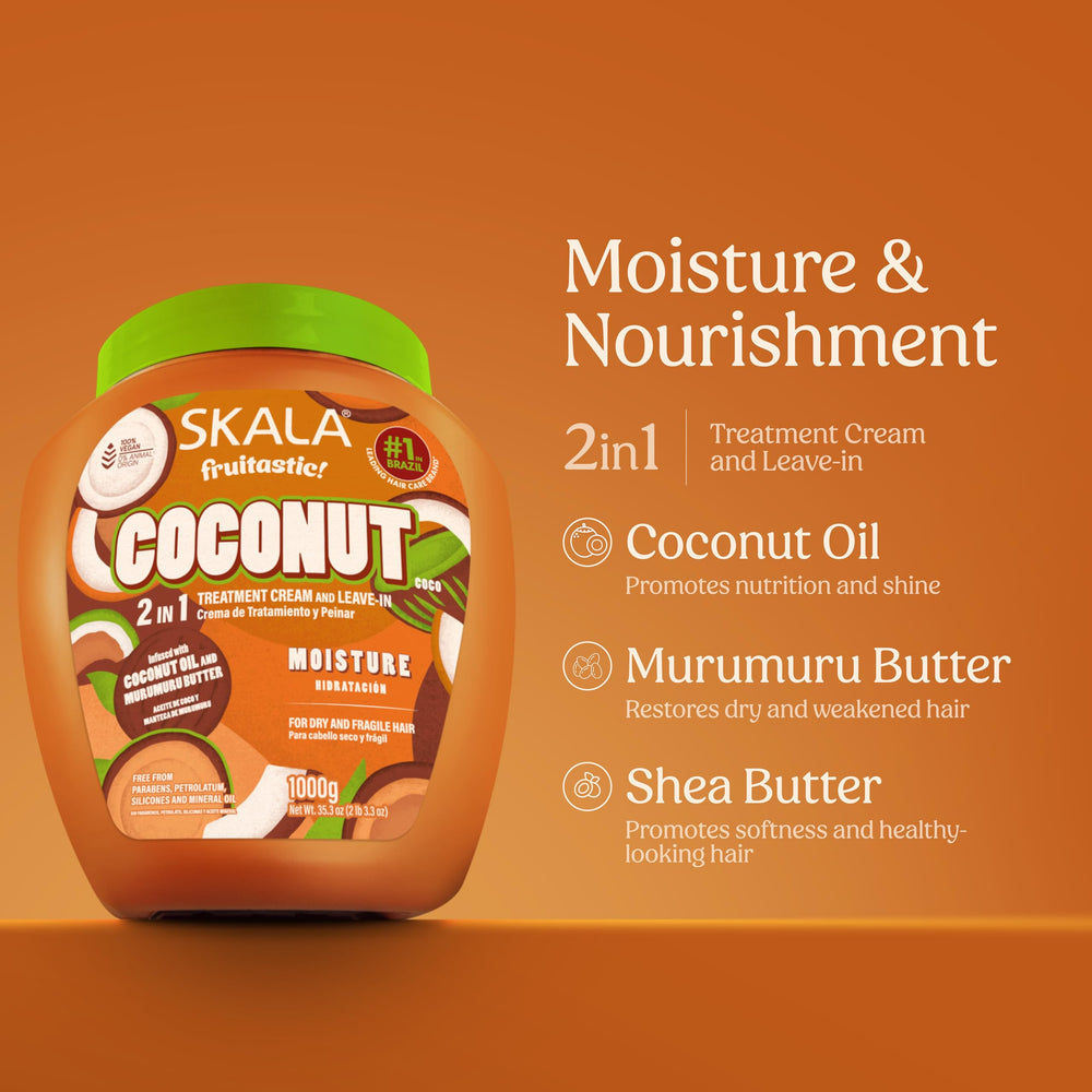 SKALA Fruitastic Coconut cream texture close-up showing creamy consistency for deep nourishment
