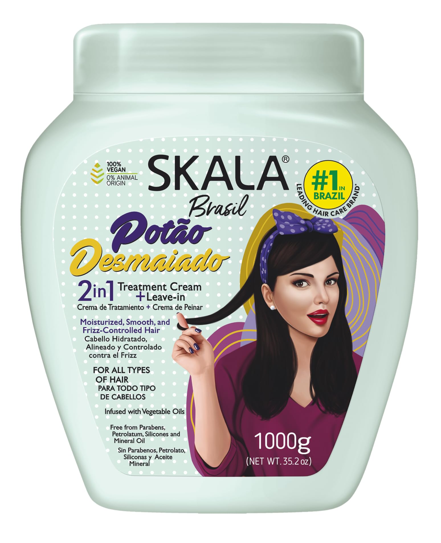 SKALA front pot view showing label and large 35.3oz size for value