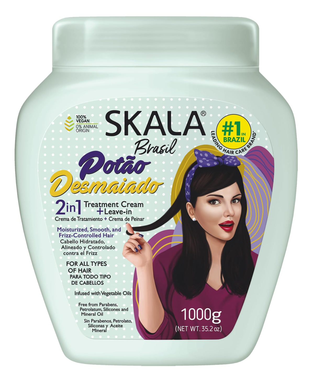 SKALA front pot view showing label and large 35.3oz size for value