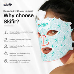 skifir mask next to hand showing scale and lightweight convenience benefit