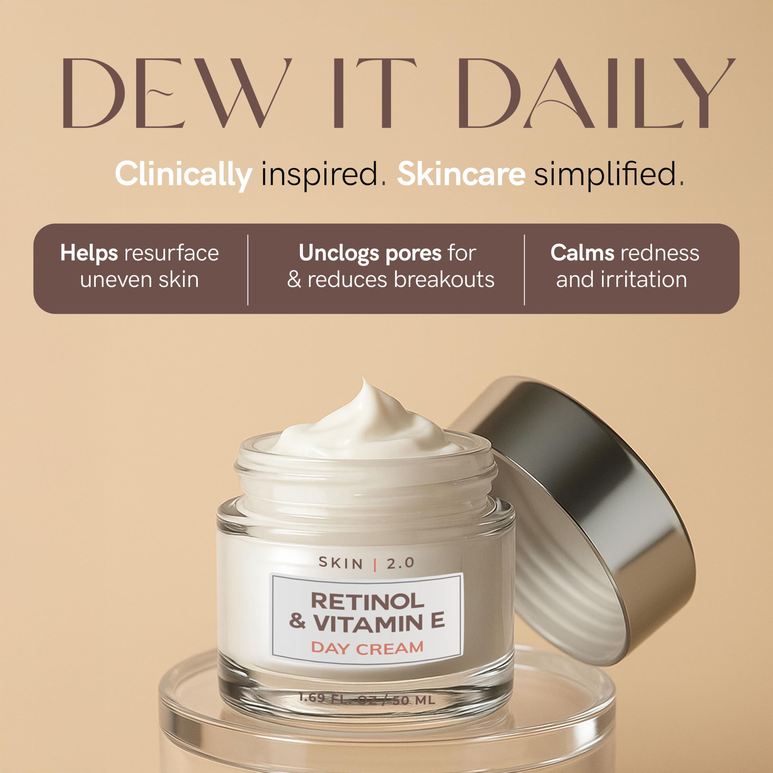 Skin 2.0 applied on fingers demonstrating easy spread and quick absorption