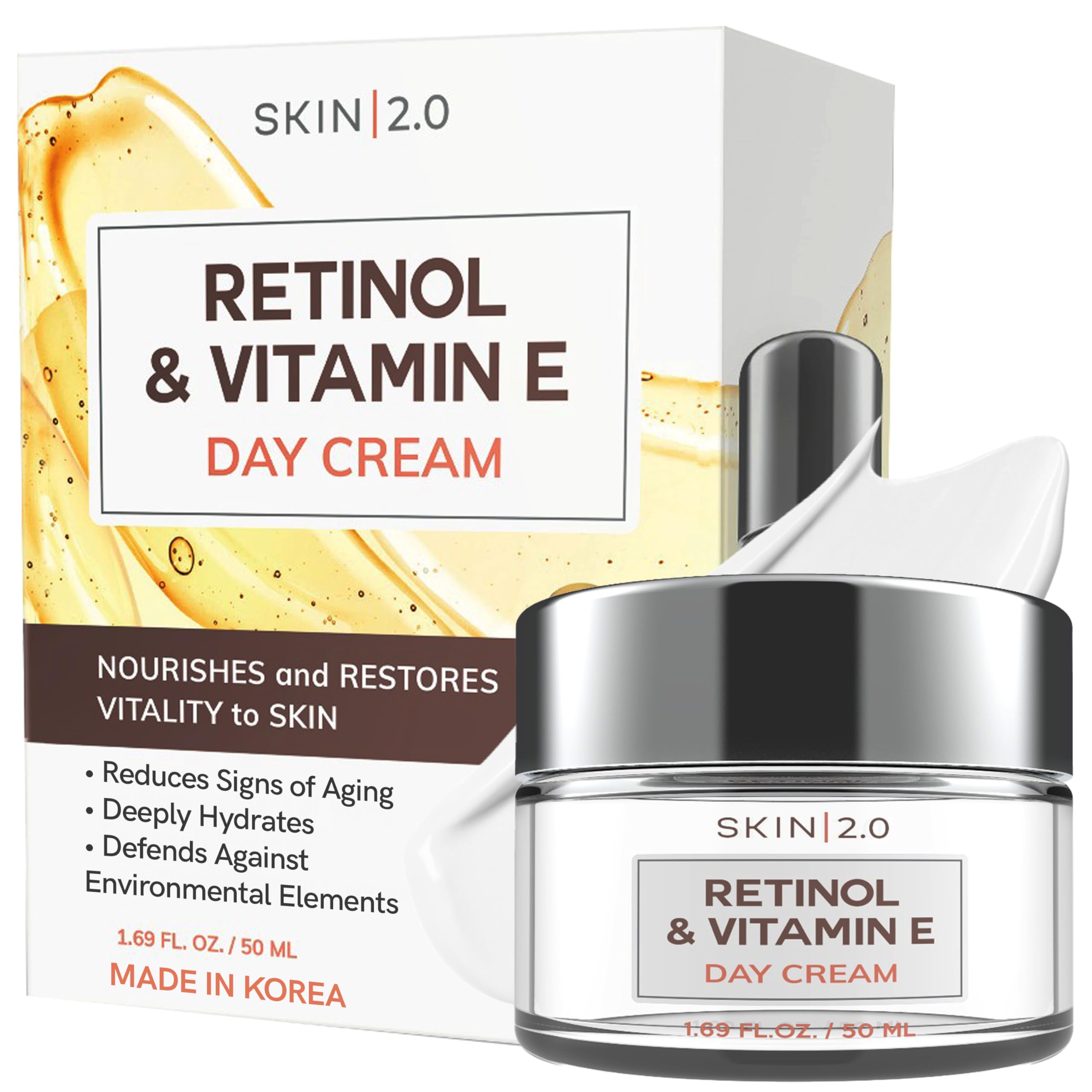 Skin 2.0 front jar showing packaging and hydration benefits