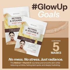 Skin 2.0 sheet mask applied on model demonstrating easy use
