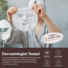 Skin 2.0 mask in a spa-style bathroom setting promoting relaxation