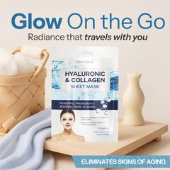 Skin 2.0 mask on model demonstrating fit and instant plumping effect