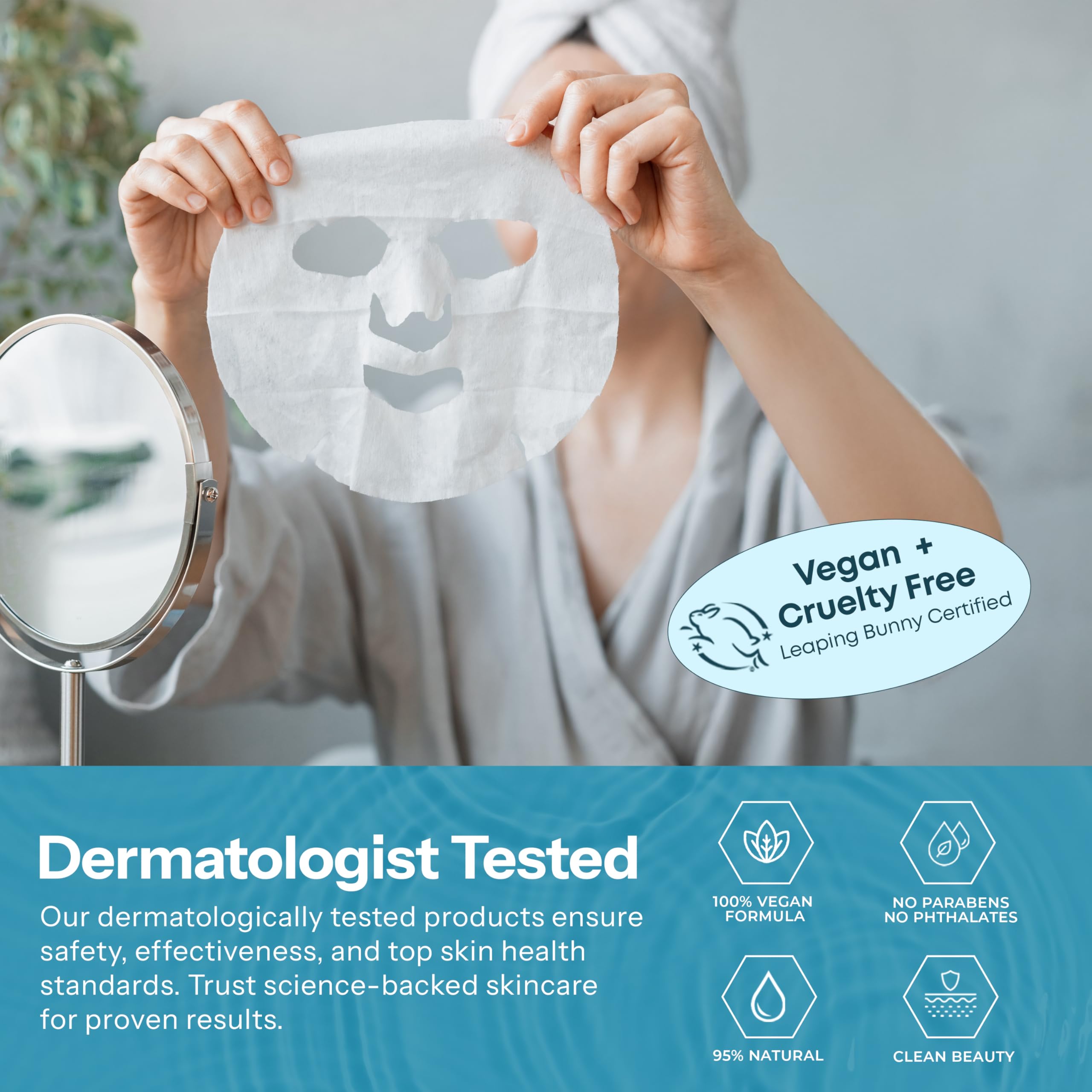 Skin 2.0 pack staged in bathroom setting conveying simple at-home spa benefit