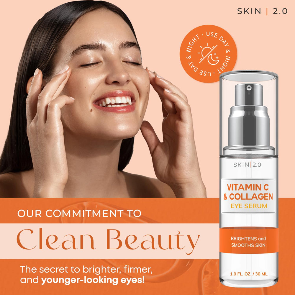 Skin 2.0 dropper releasing serum; smooth texture hydrates skin