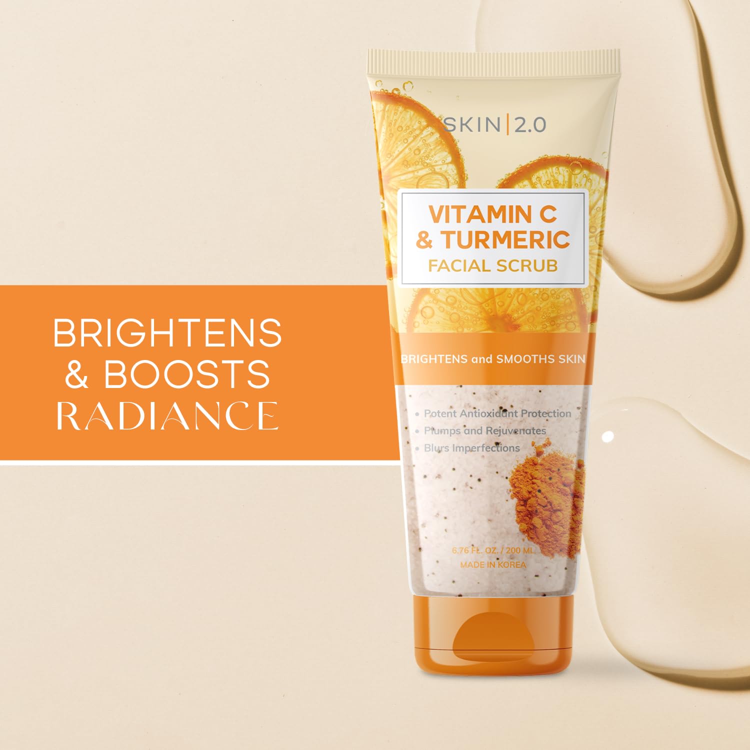Skin 2.0 close-up texture of creamy scrub with fine exfoliants for gentle polish