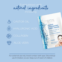 Skin Aesthetics box open with five individually wrapped sheet masks