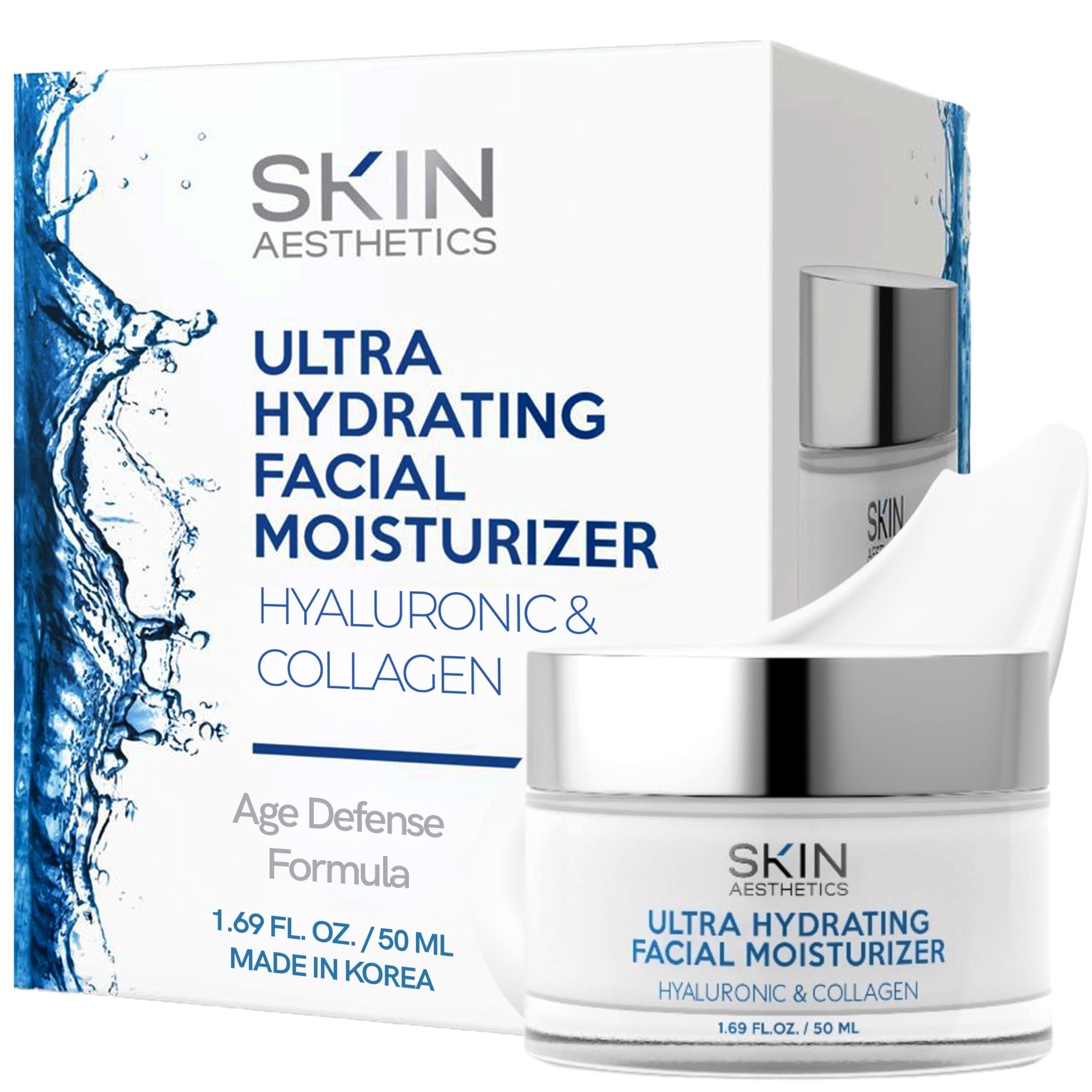 Skin Aesthetics front jar showing label and compact packaging benefit: clear branding