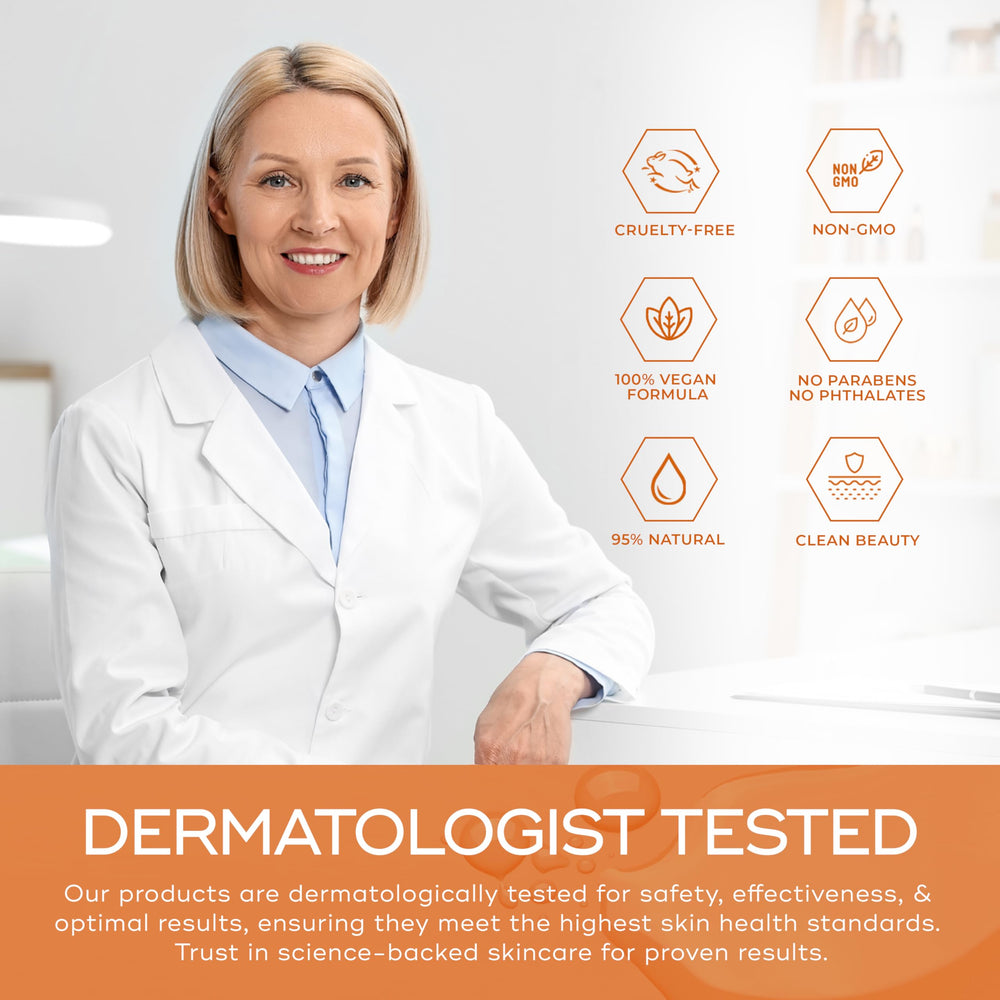 Skin Aesthetics label close-up highlighting key ingredients and safety