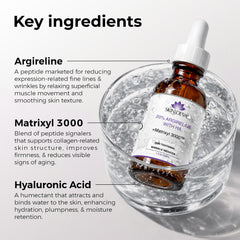 SKIN DEVA ingredients label focused on peptides and hyaluronic acid benefits