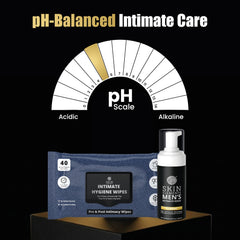 Skin Elements wash and wipes in hand showing compact, portable size