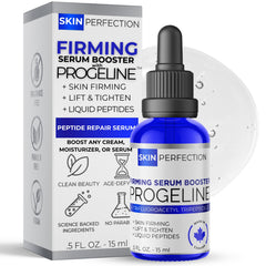 Skin Perfection blue glass bottle protecting peptide potency