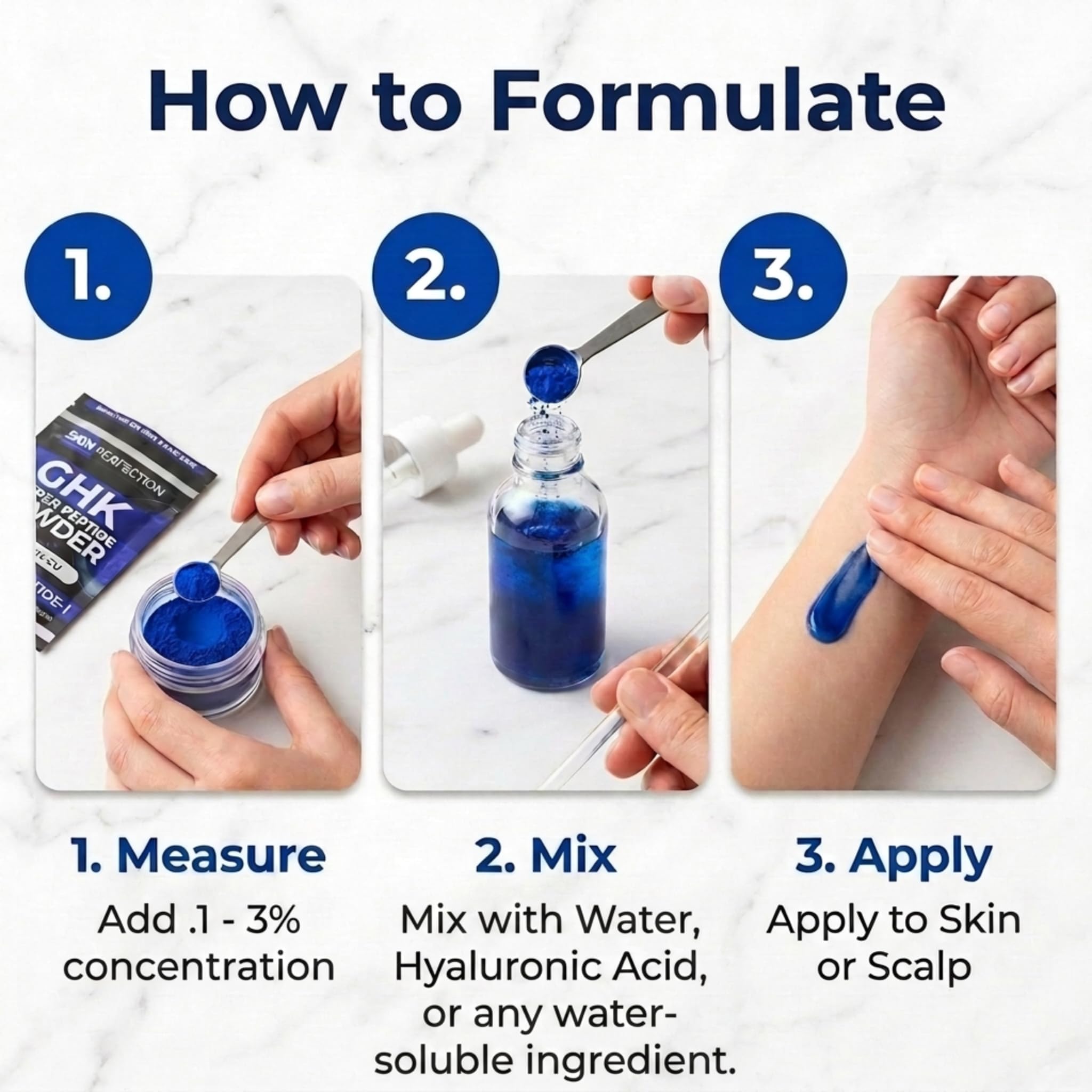 Skin Perfection mixing station with base and tools illustrating simple DIY blending benefit