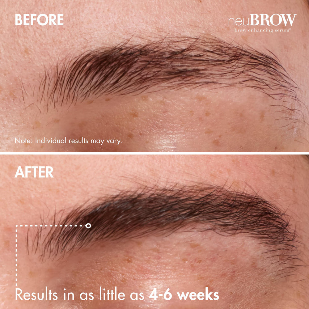 Skin Research Laboratories neuBROW applied along brow illustrating even coverage and definition