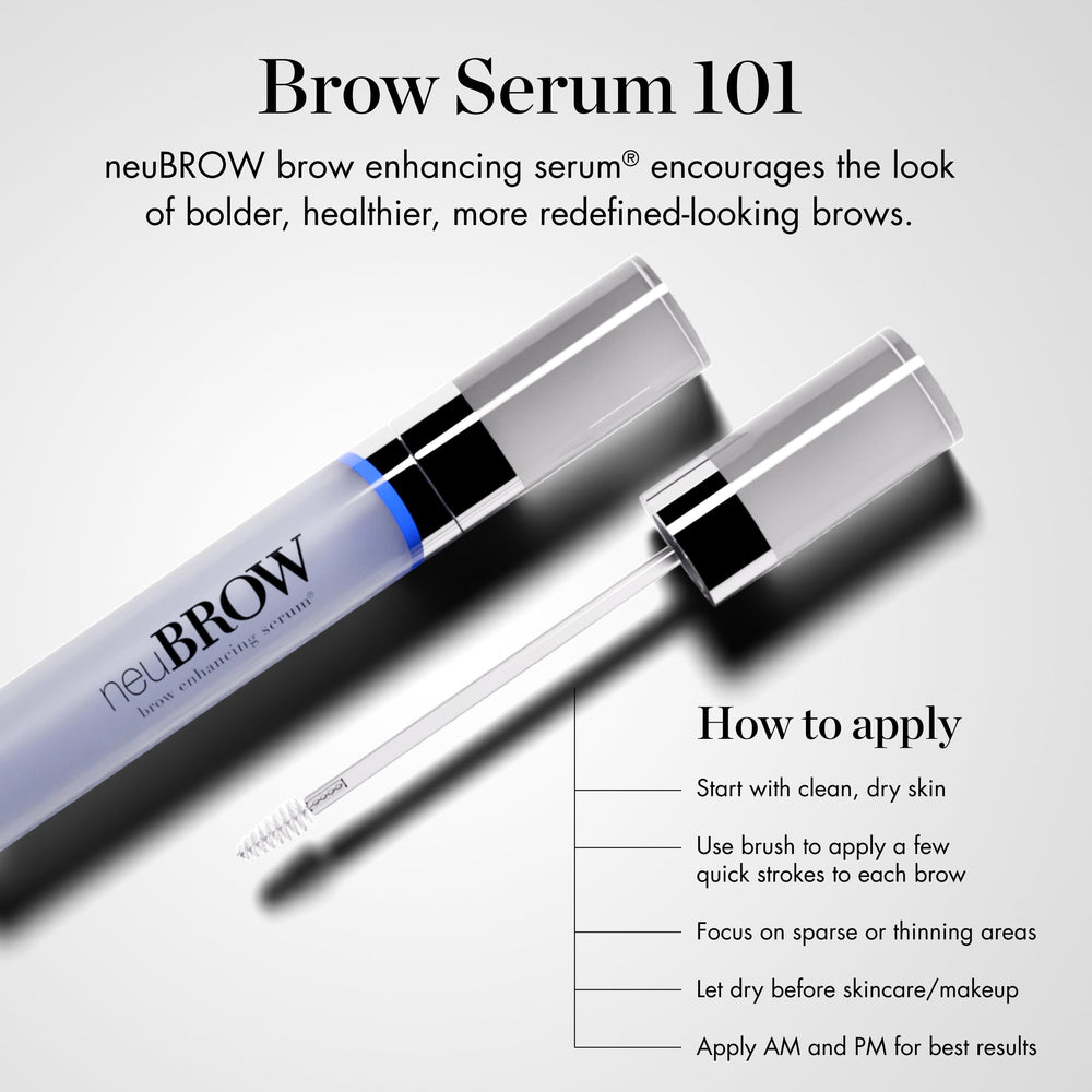 Skin Research Laboratories neuBROW mini brush detail highlighting precise applicator for targeted application