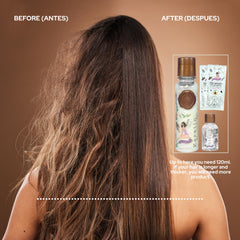 Skin Revolution in-salon application being smoothed onto hair, professional result