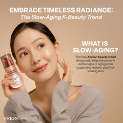 Skin Synergy bottle on bathroom vanity suggesting clean beauty ritual support
