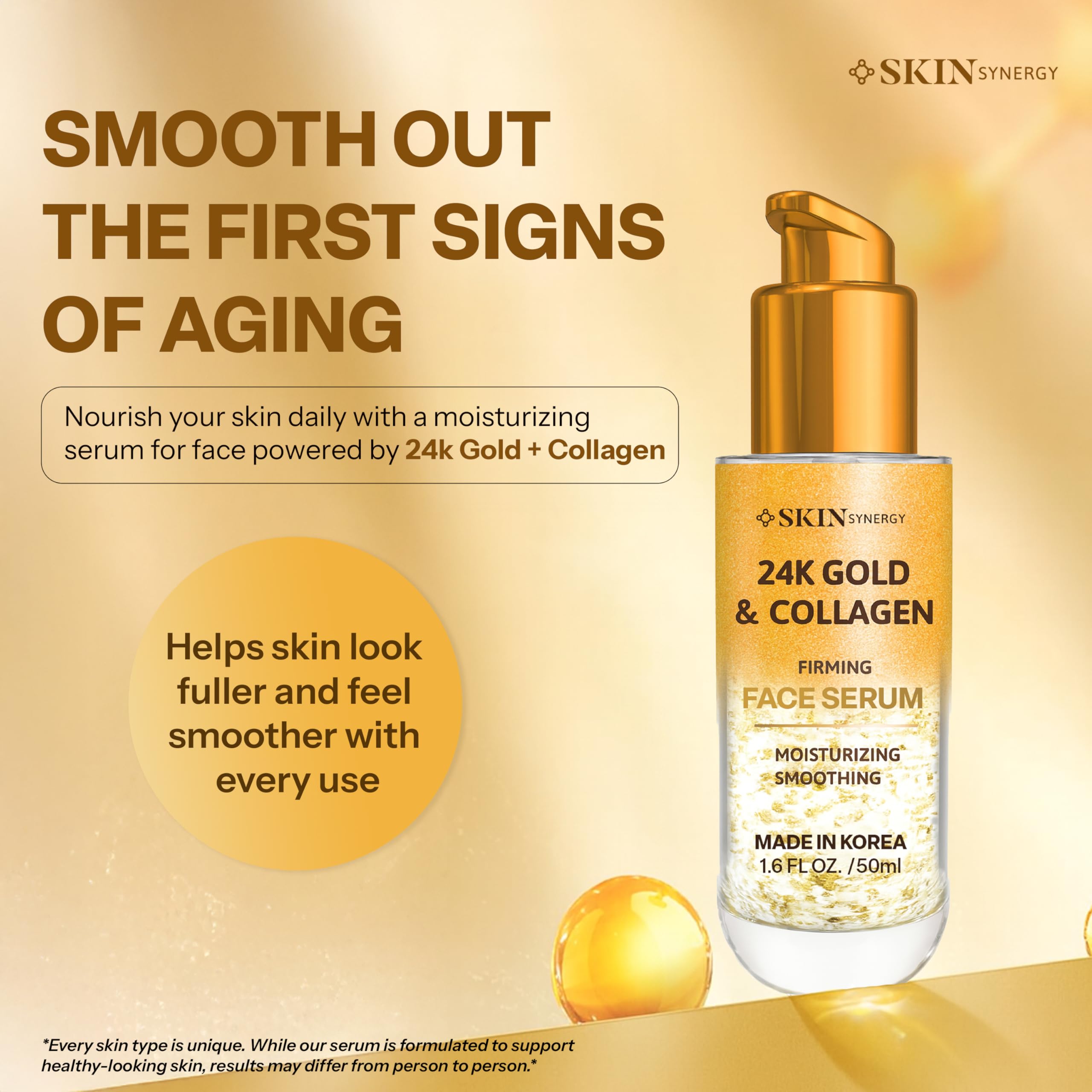 Skin Synergy dropper dispensing serum with precise application and control