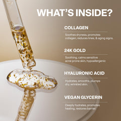 Skin Synergy label showing key ingredients and clean, vegan formulation