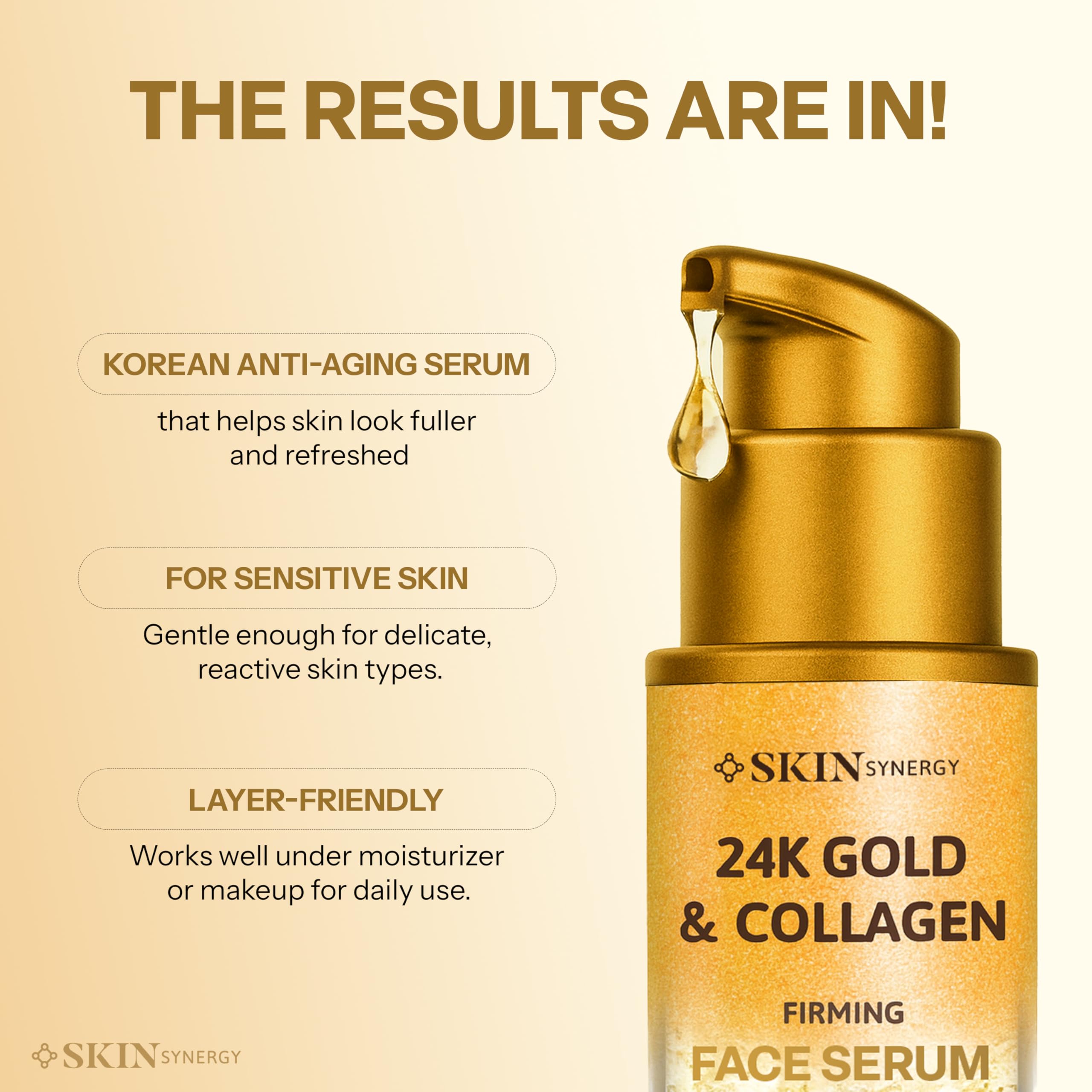 Skin Synergy serum texture on hand demonstrating fast absorption and hydration