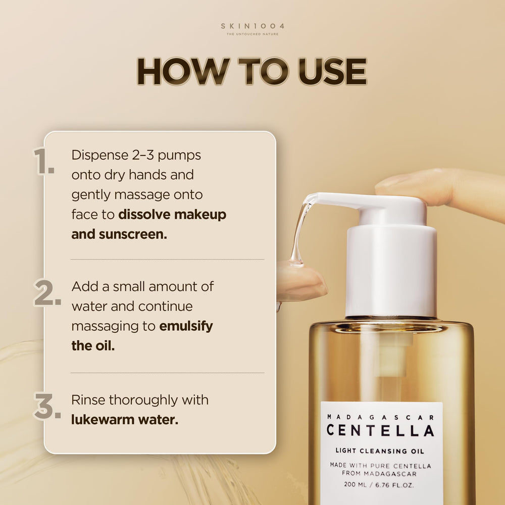 SKIN1004 application massage on face illustrating effective makeup removal benefit