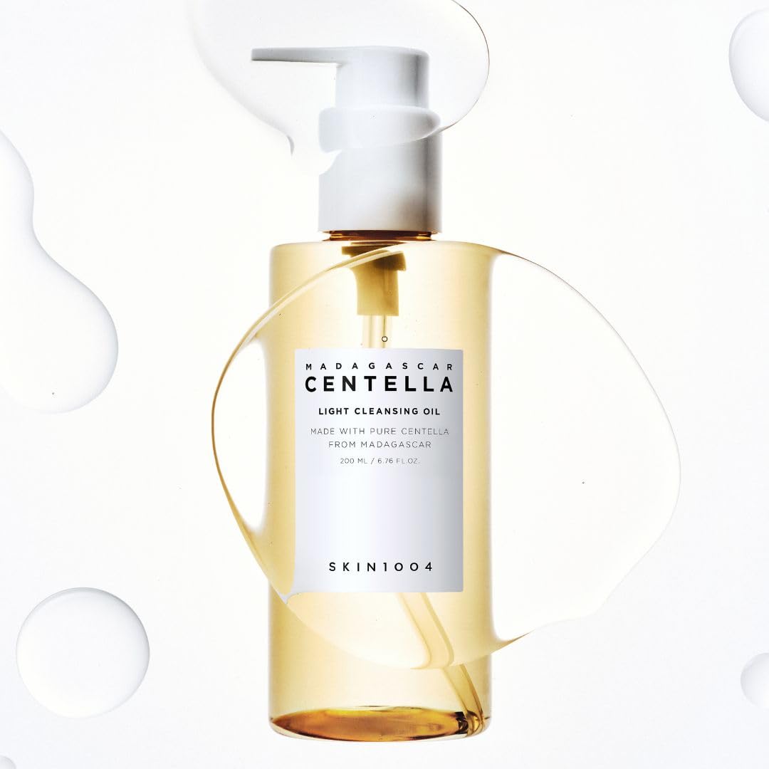 SKIN1004 cleansing oil in hand to show 30ml scale and portable convenience