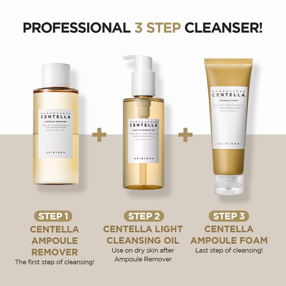 SKIN1004 paired with cleansing oil showing double-cleanse method