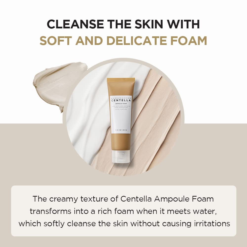 SKIN1004 close-up foam texture demonstrating gentle lather