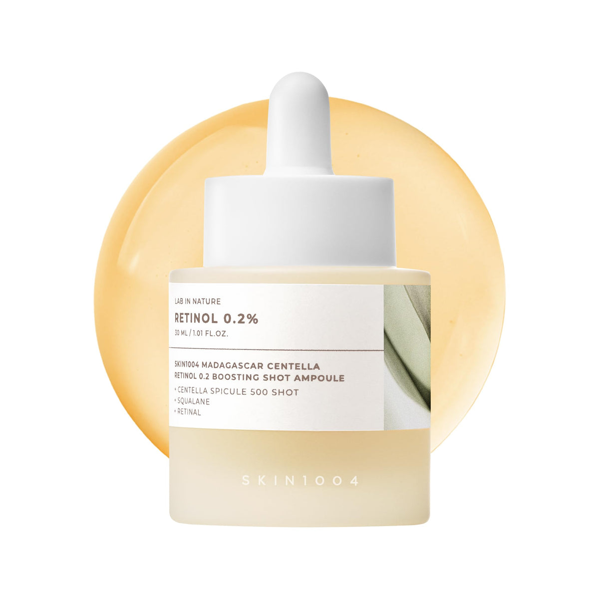 SKIN1004 bottle front view showing serum packaging and compact 30ml size benefit