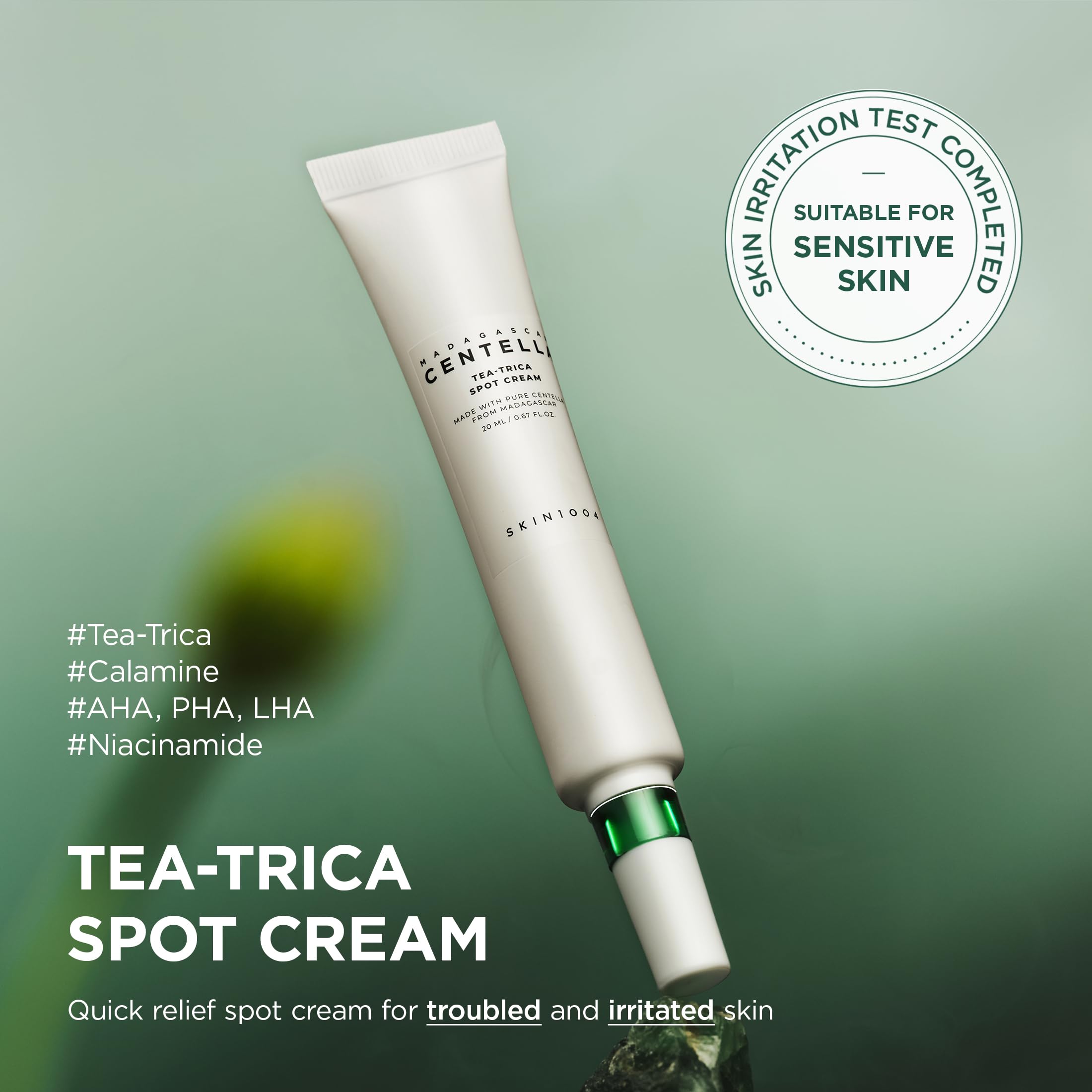 SKIN1004 creamy texture close-up demonstrating lightweight soothing finish