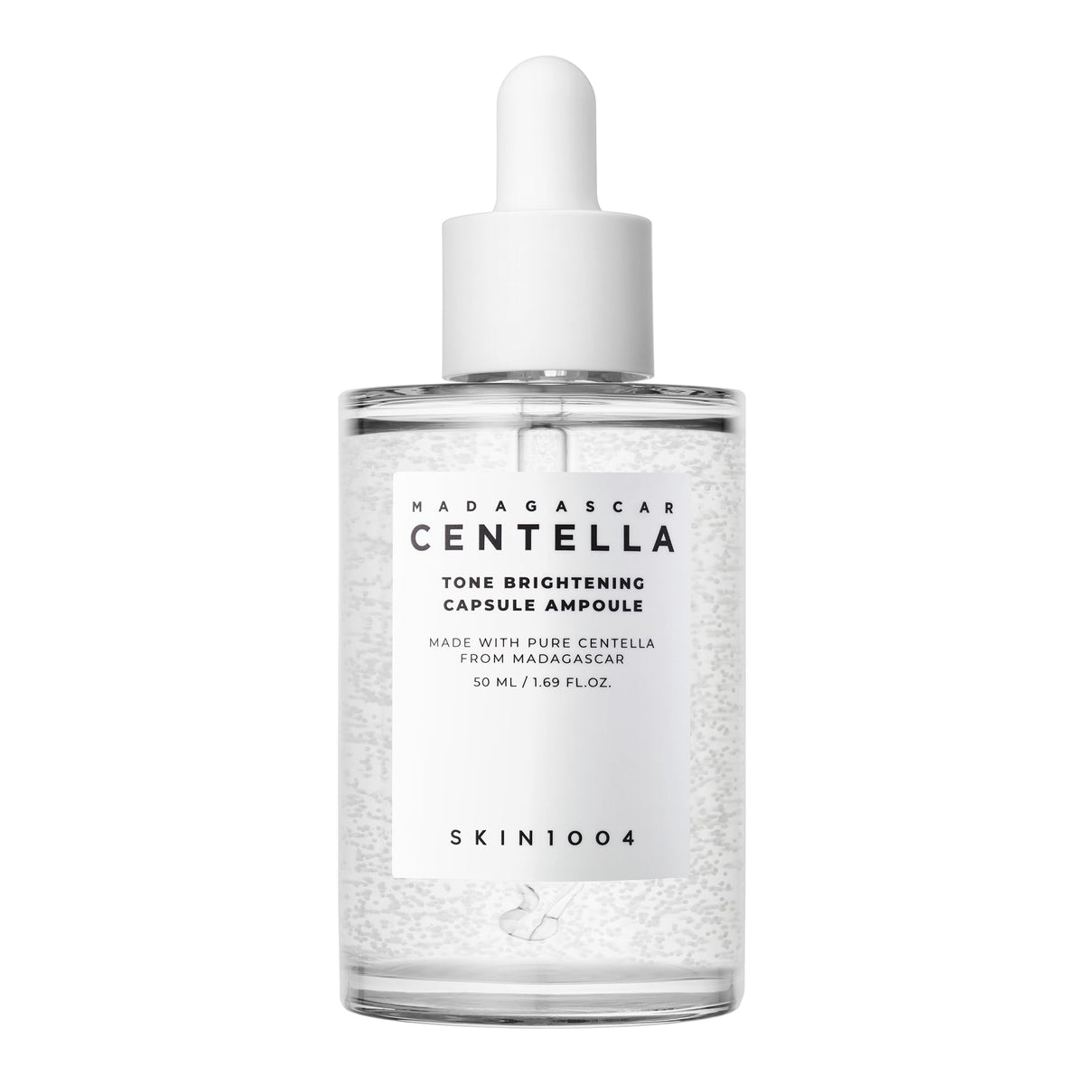 SKIN1004 front packaging showing ampoule bottle and brand for clear product ID