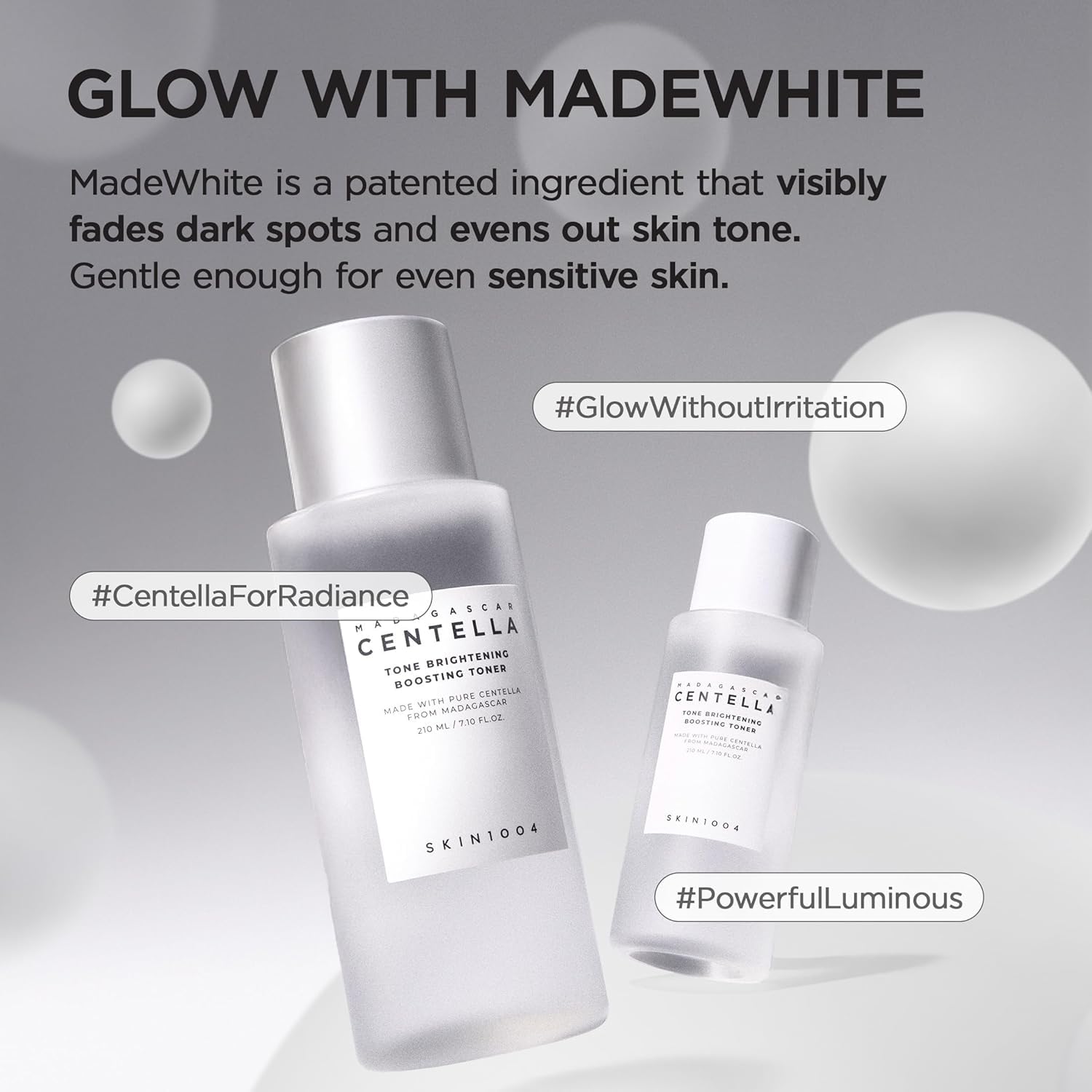 SKIN1004 close-up of centella label highlighting natural calming ingredient benefit