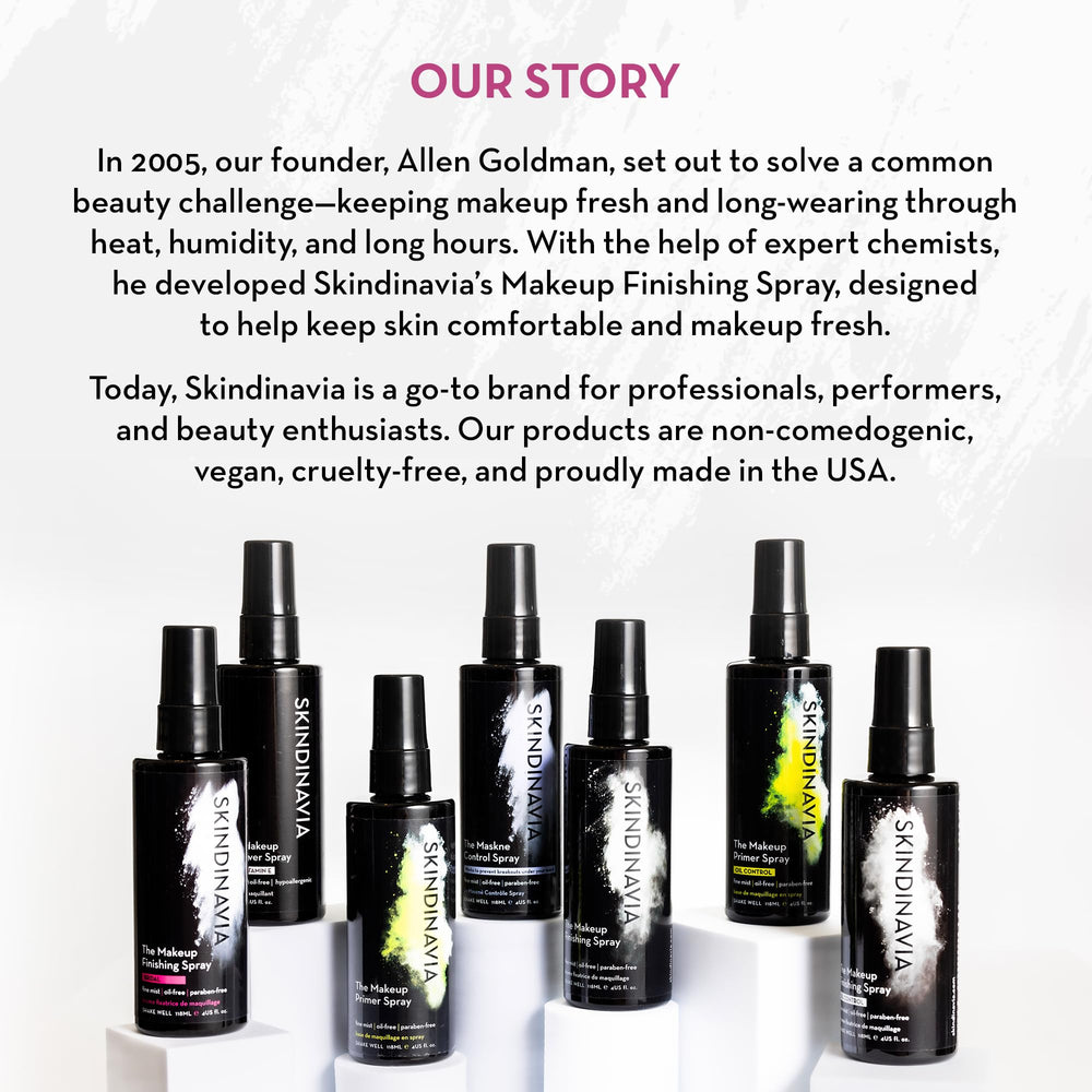 SKINDINAVIA label detail highlighting formulation claims and clean ingredients