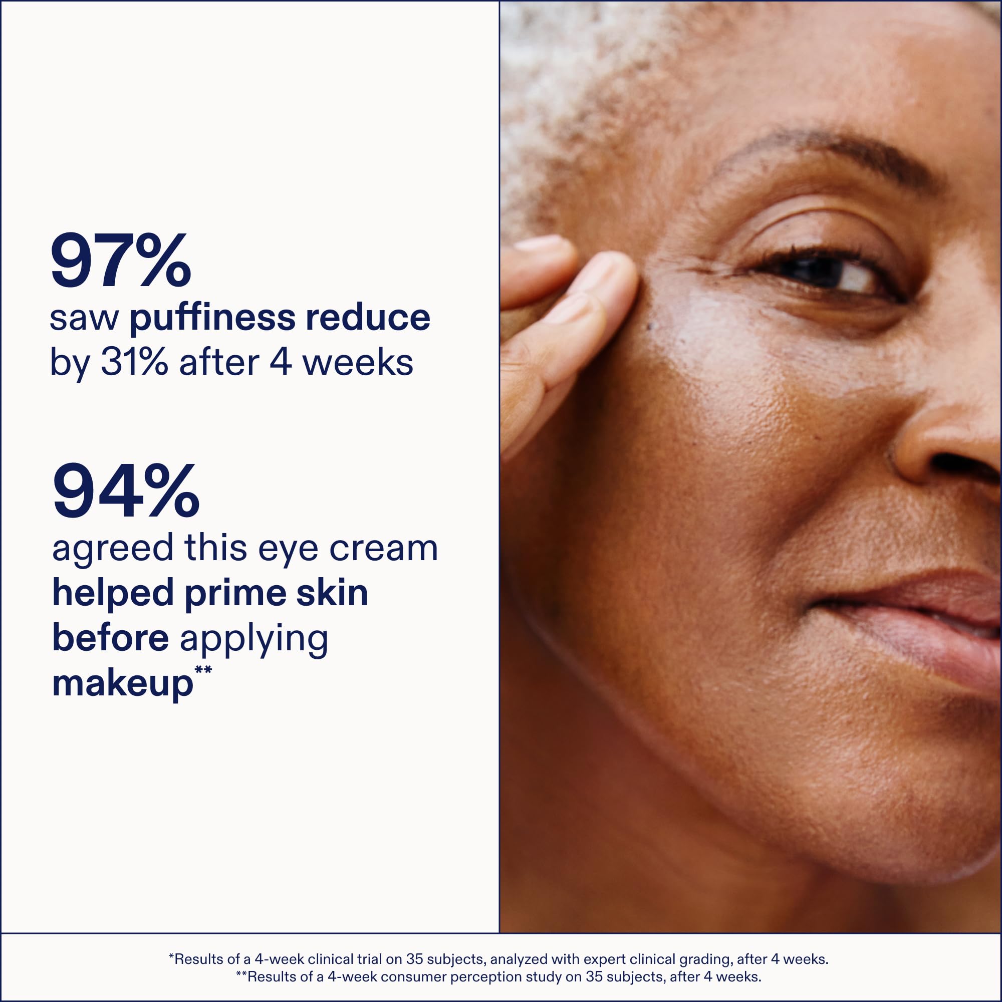 Skinfix being tapped under eye to show gentle application and priming benefit