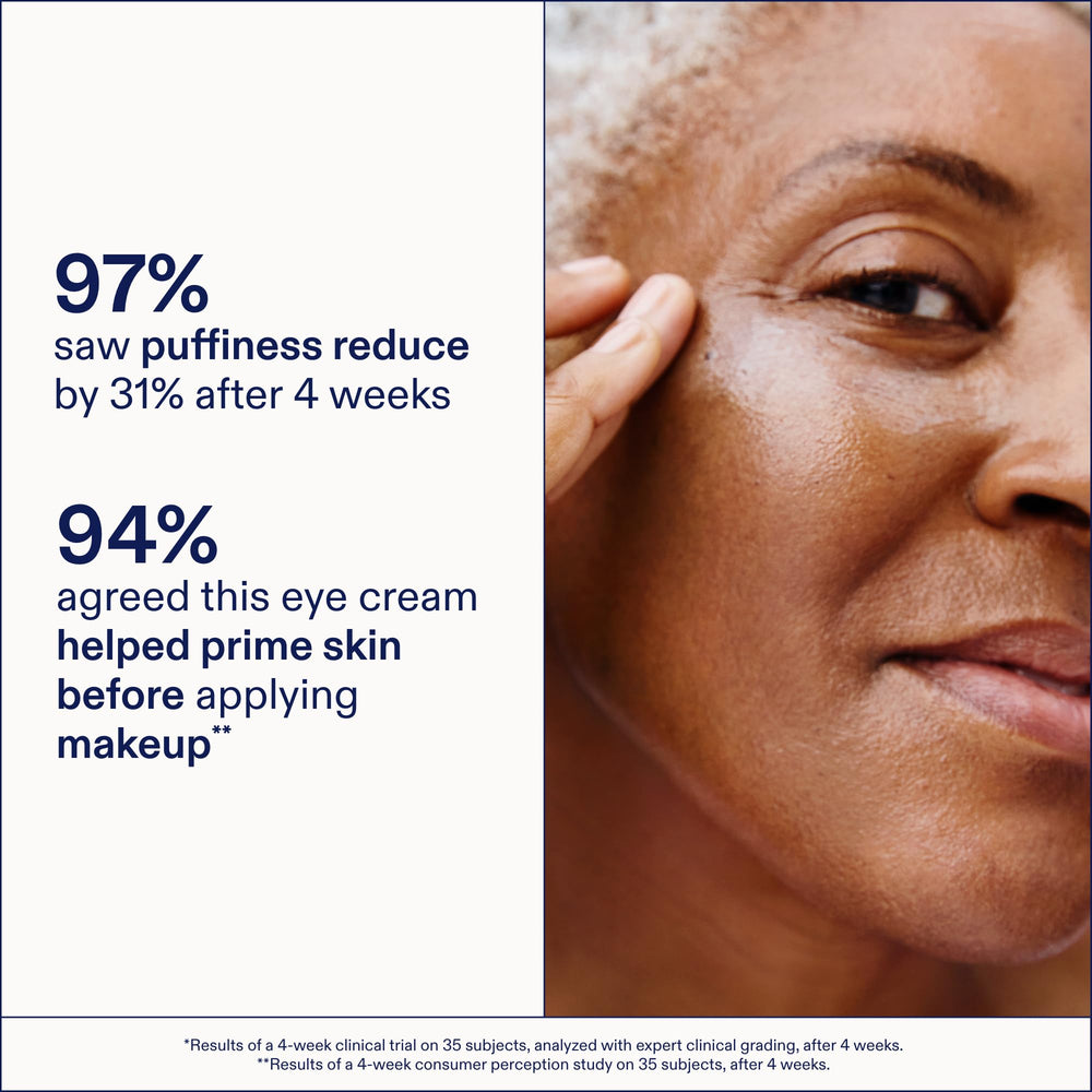 Skinfix being tapped under eye to show gentle application and priming benefit