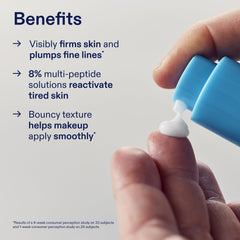Skinfix with ingredient jars showing peptides and lipids for firmness