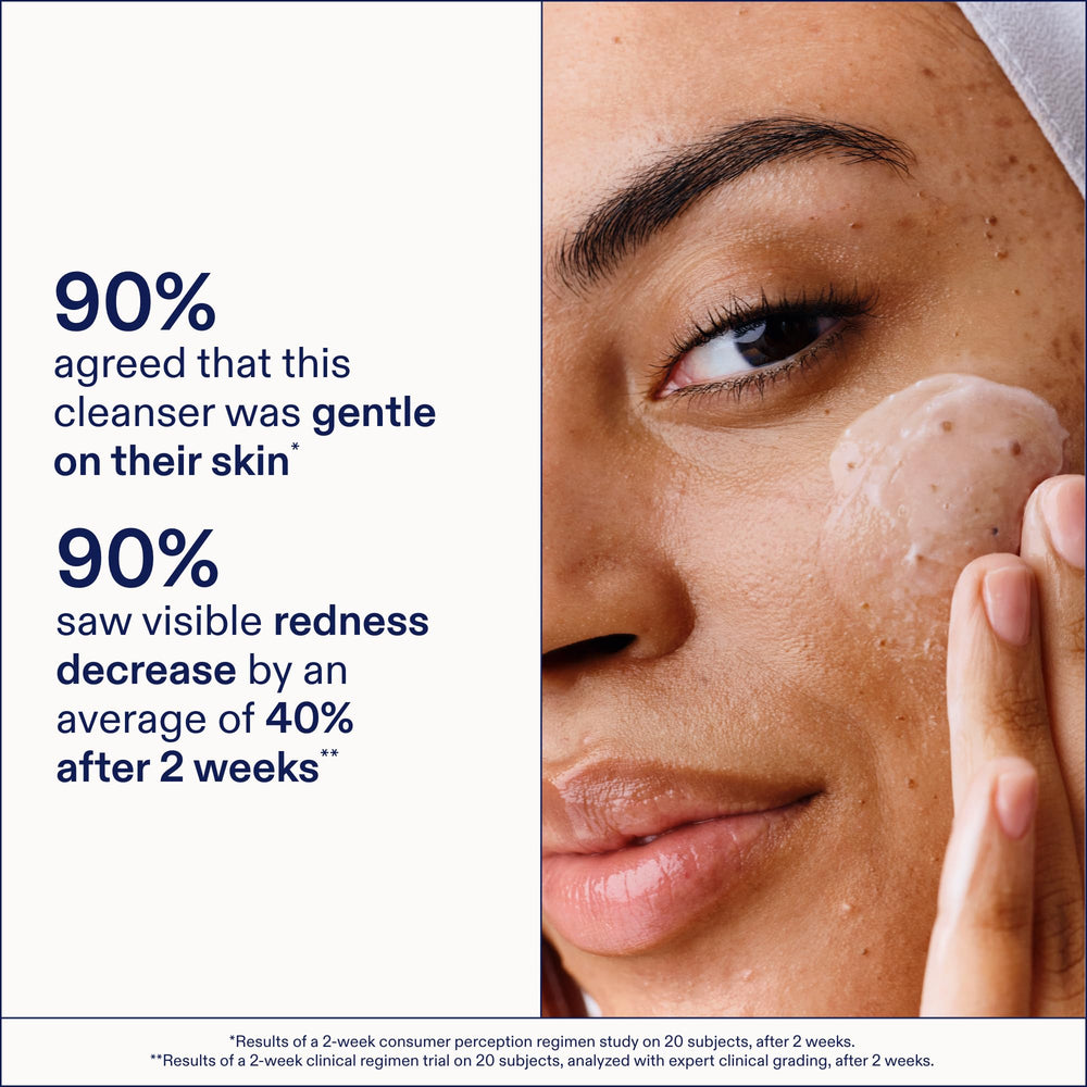 Skinfix ingredient panel close-up listing acids and soothing botanicals