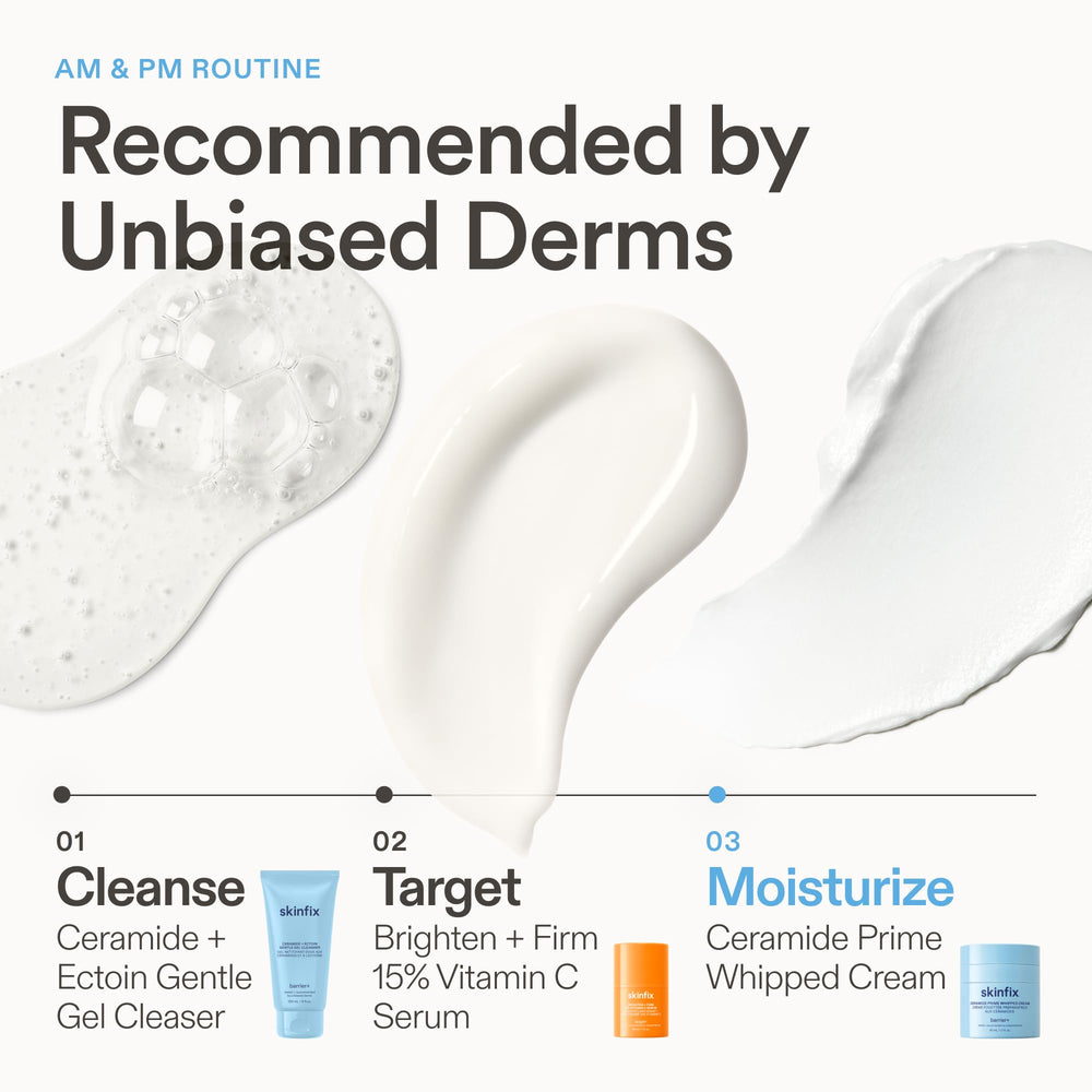 Skinfix cream spread on hand illustrating quick absorption and glow