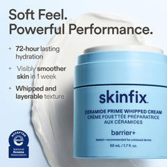 Skinfix whipped cream texture close-up highlighting breathable hydration
