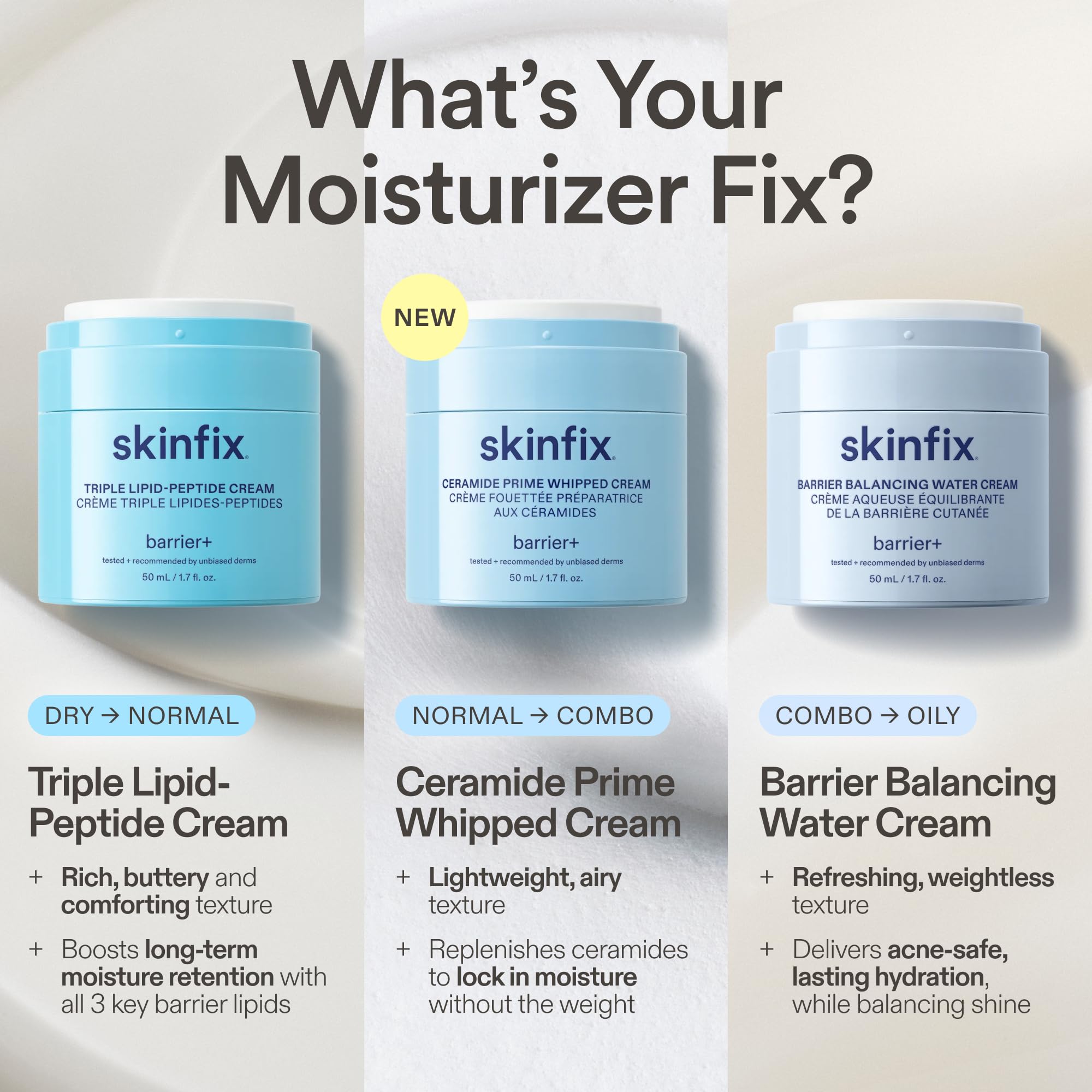 Skinfix under-makeup demo showing smooth base and non-pilling finish