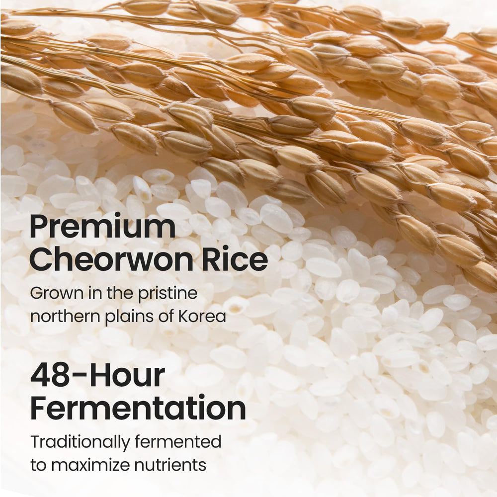 SKINFOOD 1957 ingredient label close-up showing rice derivatives for brightening benefit