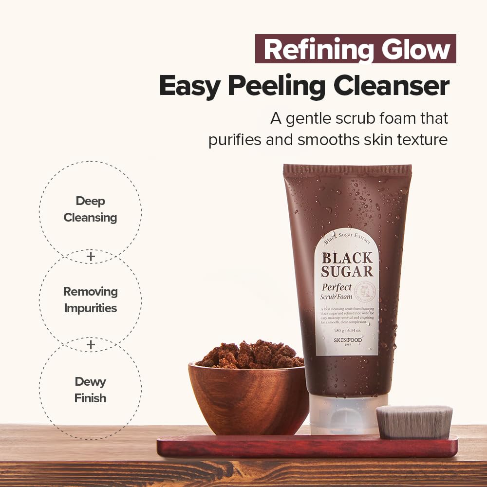 SKINFOOD lather in hand demonstrating rich foam and soothing benefit